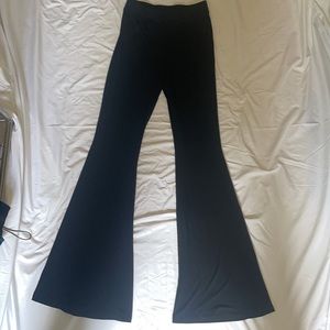 black flair pants